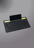 Wireless Bluetooth Keyboard With Phone/tablet Holder Slot
