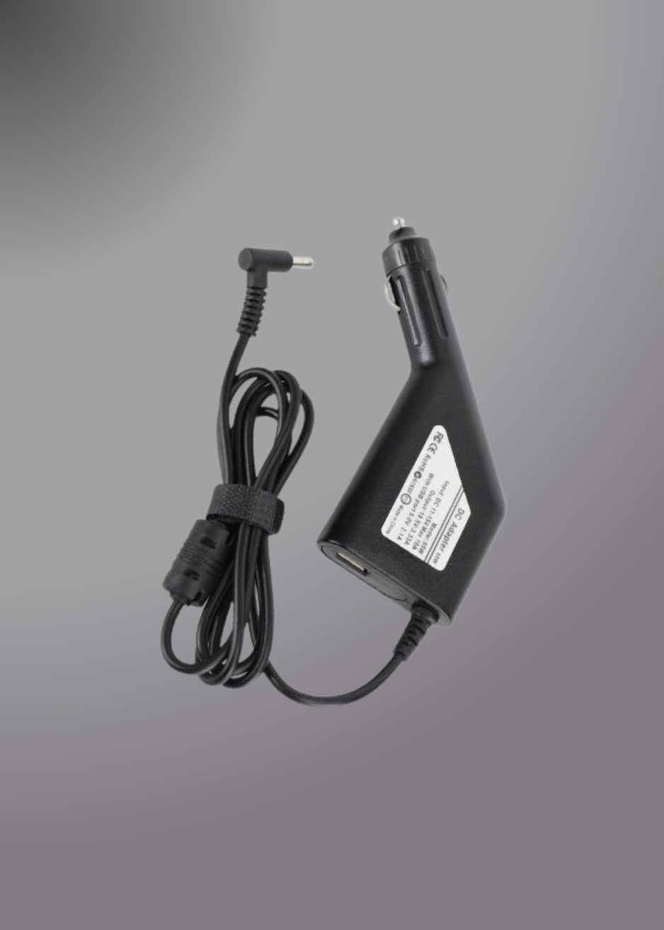 65w Hp Laptop Car Charger 4.5x3.0mm 19.5v 3.33a Blue Pin With Usb Port