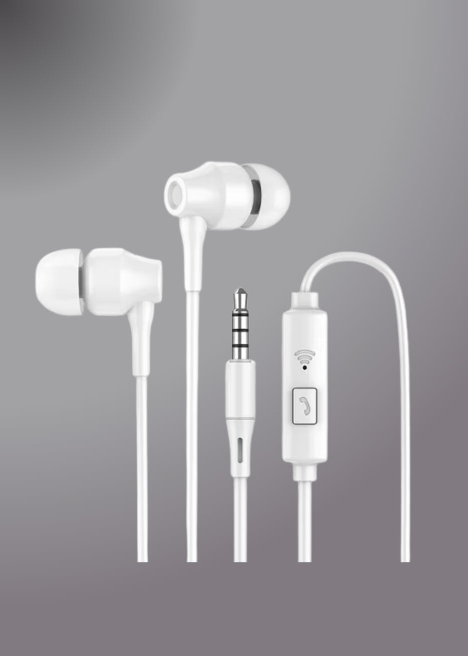 Aspor A202 DC 3.5mm Earphone Smart Surround Mic + Pause Button 1.2m Earphone