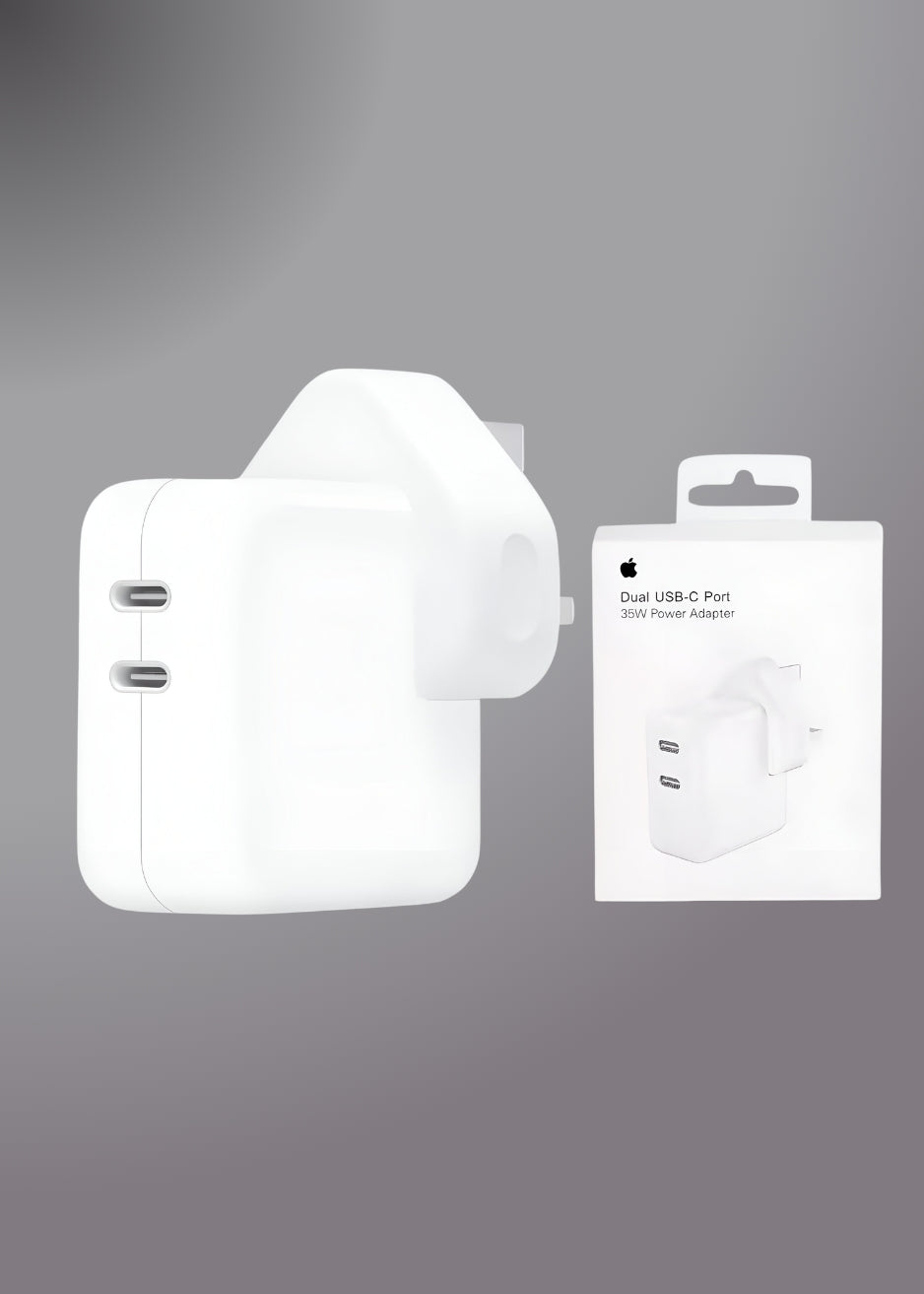 IPHONE 35W UK 3 PIN DUAL TYPE C Fast Charging PD ADAPTER
