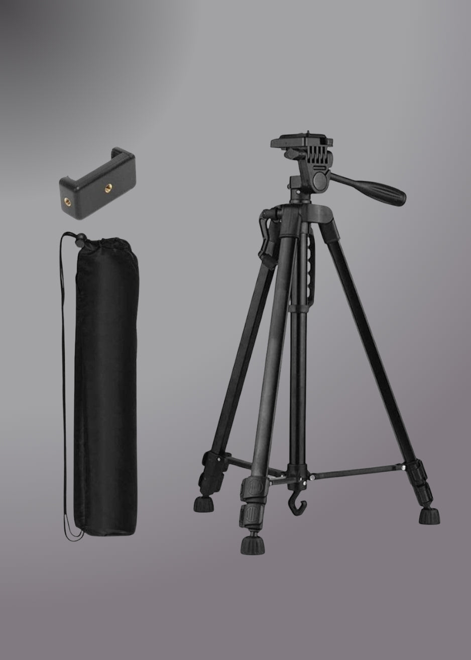 3366 Aluminium Tripod Stand (55-inch) With Mobile Phone Holder