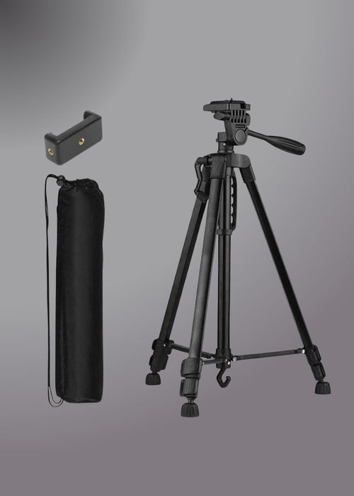 3366 Aluminium Tripod Stand (55-inch) With Mobile Phone Holder