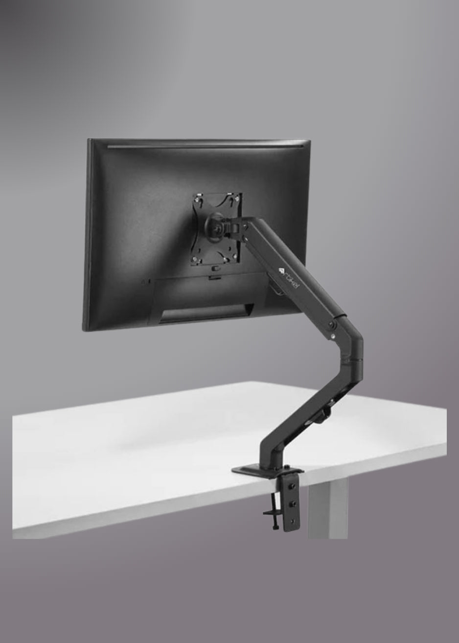 Xtriek-me Ht-20 Heavy Duty Adjustable Desk Mount Single Monitor Arm Black/white