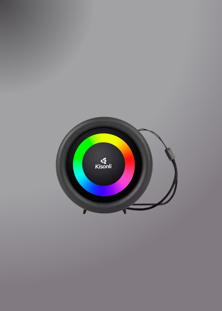 Kisonli S16 Tws Dj Powered Portable Mini Fm Radio Speaker With Soft Cord Handle