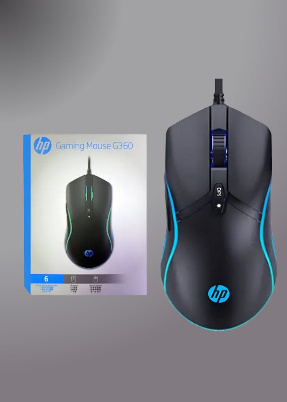 Hp G360 Dpi 6200 6 Buttons Rgb Wired Gaming Mouse