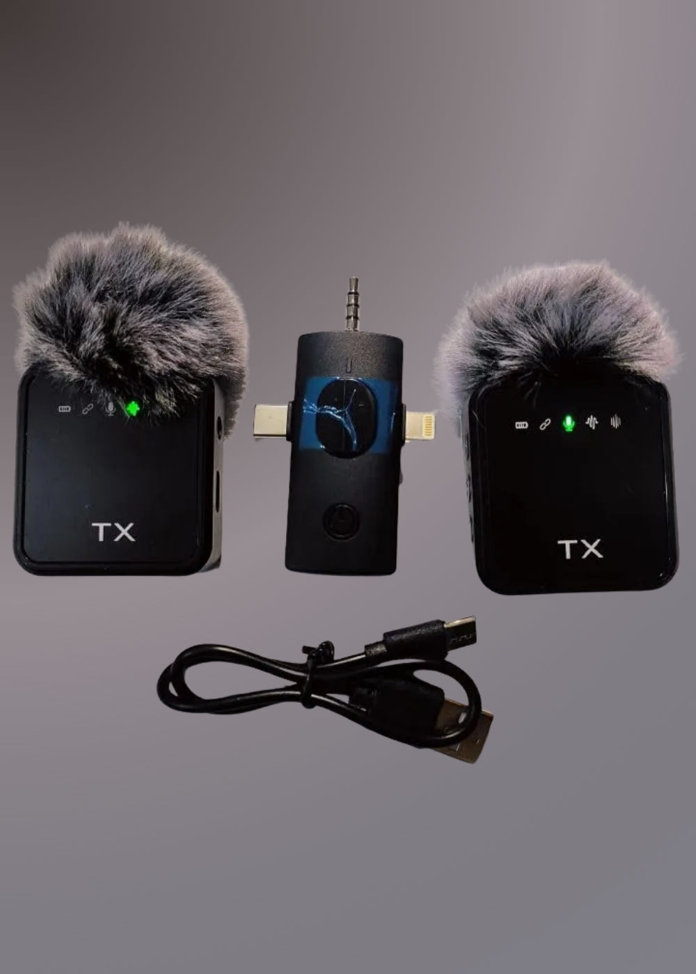 F11-2 (3 IN 1) NOISE CANCELLING WIRELESS DUAL MICROPHONE